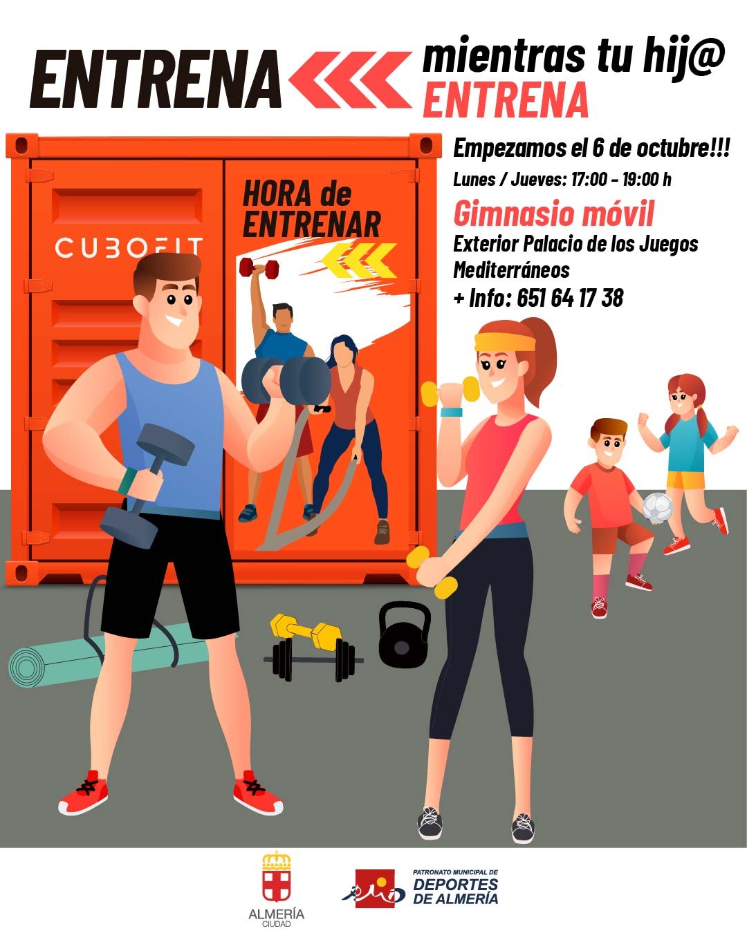 Cartel entrena con tu hijo Deportes