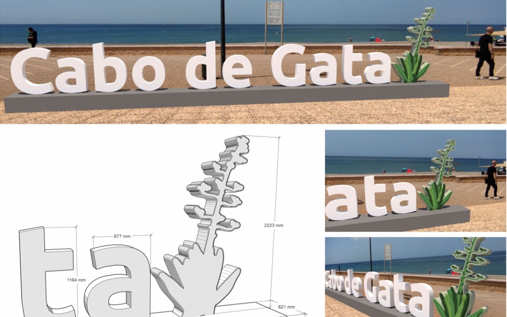 Letras corpóreas Cabo de Gata