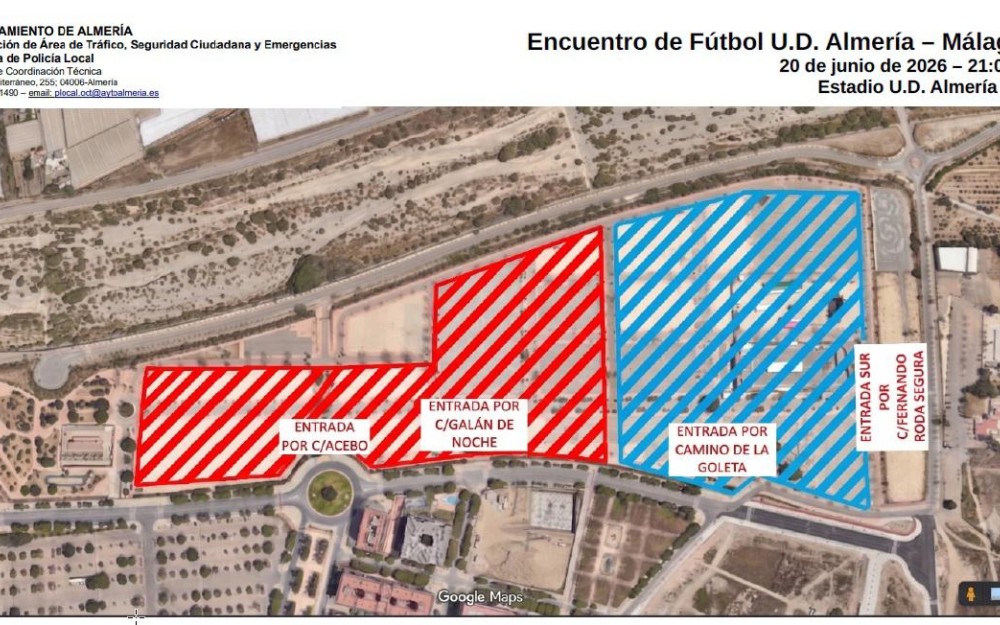 Dispositivo partido Almería Málaga