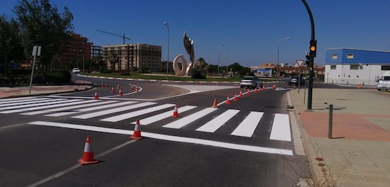 Almería señalización rotonda