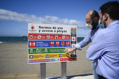 Almería señalización playas Covid19